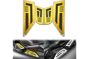 QIDIAN Moto 1 Set Pedali in Alluminio Anteriore e Posteriore Pedane Pedane Poggiapiedi Step Extension Pad per Yama' TMAX 530 T-MAX530 2012-2016 Accessori (oro)