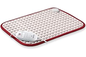 ‎BEURER Beurer HK Comfort Heat Pad, elastyczna podkładka grzewcza elektryczna z super miękką powierzchnią, kontrolowane ciepło z 3 ustawieniami temperatury, można prać w pralce, automatyczne wyłączanie, 100 watów, 44x33cm