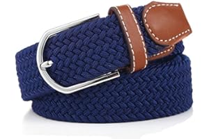 XJSGS Mens Belt,Elasticated belt, Elastic Belt for Men, Unisex Men Women Multicolor Woven Stretch Belts