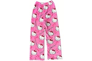 A98K Pyjama Damen lang Hose, Anime - Kätzchen Schlafanzug Hosen - Winter Flanell Lang Pyjamas Herbst Hose Damen Schlafhose, Bequeme Schlafanzughose Frauen Cartoon Casual