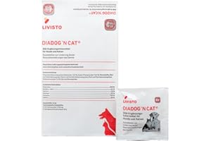 Livisto DiaDog`N Cat for Dogs and Cats, Pack of 20, 20 x 5 g, Diet Supplement Food for Dogs and Cats, Chewable Tablet for Relieving Acute Absorption Disorders of the Intestine