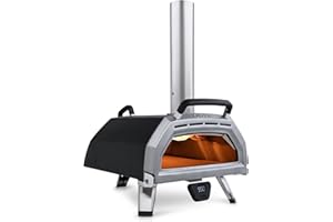 Ooni Karu 16 horno multicombustible para pizzas – Horno de exterior para pizza, carne, pescado y más – Horno versátil de gas/madera/carbón – Pizza a la piedra en sólo 60 segundos