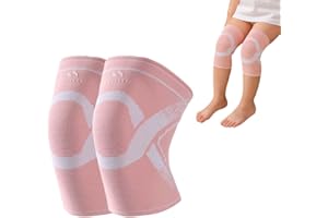 HABNI 1 Pair Genouillères Pour Enfants Protecteurs De Genoux Élastiques Respirants Pour Enfants Enfants Filles Garçons Basket-Ball Volley-Ball Sports Adapté Aux Enfants De 5 À 10 Ans 25-37.5Kg