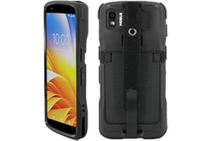 Mobilis Schutzhülle für Zebra TC22 TC27, Robuste Hülle für Touchscreen-Computer Zebra TC22 & TC27 mit Griffband und Stifthalter, Schwarz