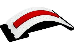 ‎CHI-ENTERPRISE chi-enterprise Rückenstrecker mit Massagenoppen | Rückendehner Trainingsgerät Fitnessgerät Fitness Training Massagegerät | Entspannung und Haltungskorrektur (Weiß mit rotem Silikoneinsatz)