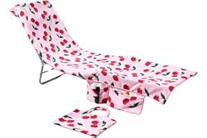 Brentfords Beach Towel in a Bag, Soft Quick-Dry Absorbent Fabric Lightweight Easy Storage Cherry Large Beach Towel with Pockets For Travel Poolside Beach Days, Pink - 215 x 75cm