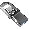 KEXIN 32GB Chiavetta USB 3.0 + USB C OTG PenDrive Tipo C Chiavette Memoria USB Pennetta Impermeabile Flash Drive con Portachi