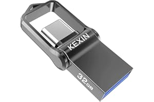 KEXIN 32GB Memoria USB Tipo C y USB 3.0 OTG Flash Drive Impermeable 2 en 1 Memory Stick para Portátil, Teléfono y Otras Dispositivos USB o Tipo C [Resistente al Agua]