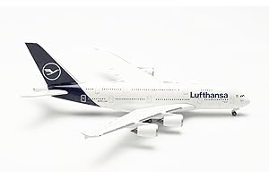 herpa Maquette Avion Lufthansa Airbus A380 – D-AIMK Düsseldorf, echelle 1/500, Model, pièce de Collection, d'avion sans Support, Figurine Metal