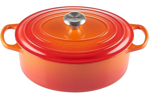 Le Creuset Cocotte en Fonte Émaillée Signature avec Couvercle, 29 cm, Ovale, 4,7 L, 4,675 kg, Volcanique, 21178290902430