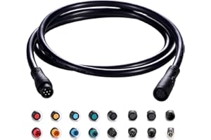 baluoqi Verlängerungskabel 6Pin wasserdichter Stecker für elektrisches Fahrrad Licht/Gas/Ebrake/Ebike Teile Verlängerungskabel (6pin, 80cm)