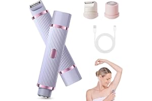 ‎COMEPEW Bikini-Trimmer für Damen, 2025 Neu Gesichtshaarentferner für Frauen, 2-In-1 Elektrischer Rasierer Damen Intimbereich Intimrasierer für Frauen Rasierer für Scham Gesicht Achselhöhlen Beine (Lila)