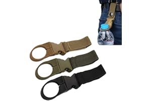 NT-LING 3 pcs Outdoor Bottle Holder Belt Water Bottle Holder Clip,Backpack Tape Keychain Carabiner Hanging Gear Nylon Webbing Buckle Strap Clip for Cycling Camping Hiking Outdoor Traveling