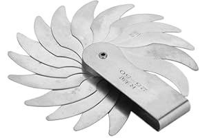 HILITAND Radius Fillet Gauge Stainless Steel External Internal Concave Convex Measuring Tool(R25-50MM)