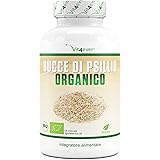 Organic psyllium husks - 365 capsule vegane - 3000 mg per dose giornaliera - Premium: 100% psyllium organico dall'India, 99+%