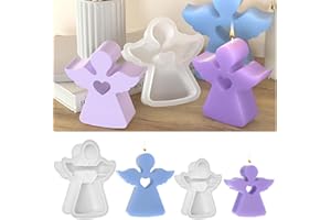 WINAROI Silikon Gießform Ostern, 2 Stück Silikon GießForm Engel, 3D Kerzenform Osterengel Silikon, DIY Engelform für Ostern, Dekoration Form Kerze Ostern
