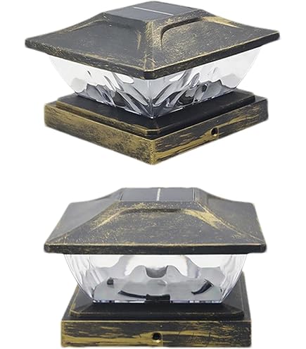 Lampe Pilier Portail DROMEZ Style Antique - Extérieur étanche - Abat-jour Verre - Aluminium Noir - E27 - Pour Jardin, Villa, Terrasse