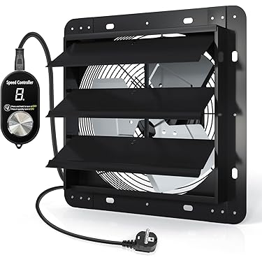 BAKAJI Wandventilator met rooster van 43 cm en 3 selecteerbare BAKAJI Wandventilator met rooster van 43 cm en 3 selecteerbare
