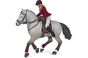 Papo 51563 Tävling ridning flicka hästar, föl och ponnyer, flerfärgad