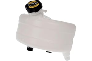 APDTY 7146613 Coolant Reservoir Fluid Overflow Plastic Bottle Housing w/ Cap Fits 2004-2007 Mack CV 2008 Mack GU7, GU8 (Replaces 25174629, 76MF520M)