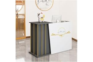 SPXMQSS Bancone Reception Negozio, Banco di Vendita con Cassetti Serratura, Bancone Cassa per Negozio Abbigliamento, Salone di Bellezza Supermercato Banco Reception