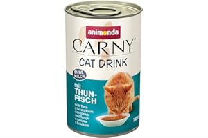 animonda Carny Cat Drink, Ergänzungsfuttermittel für Katzen, mit Thunfisch, 24 x 140 ml