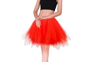 Homipooty Tutu Skirts for Women Adult Tutu Short Petticoat Ballet Skirt Tulle Skirts for Women UK 80s Fancy Dress Halloween Costumes Plue Size