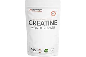 ‎PROFUEL Creatin Monohydrat Pulver 500g - Kreatin Monohydrat in mikronisierter Qualität - Creatine-Monohydrate optimal hochdosiert - laborgeprüft mit Zertifikat - 100% vegan - für 146 Anwendungen