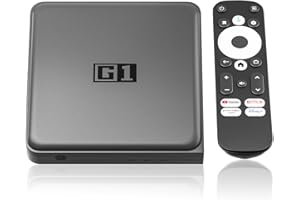 KINHANK Android TV Box - 4K Smart Box Android TV 14.0 Kompatibel mit Google- und Netflix-Zertifizierung, Unterstützt Dolby Vision·DD+, DTS, 4GB RAM 32GB ROM, WiFi6, BT5.0,AV1,HDR10+, Sprachassistent, Ethernet