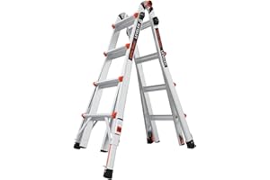 LITTLE GIANT Leveler - Caricatore espandibile in alluminio con livelli di ratchet (M17 4 x 4 Steps).