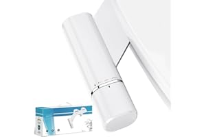 MUJIUSHI Bidet Attachment, Posterior&Feminine Wash-(Retractable Dual Nozzles), Ultra-Slim Non-Electric Bidet Attachment for Toilet Seat, Adjustable Fresh Cold Water Pressure, Stainless Steel Inlet (White)