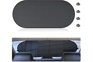 FEIONE Auto Sonnenschutz für Heckscheibe - Mesh Sonnenblende mit UV-Schutz für Baby, 100 x 50cm mit 4 Saugnäpfen für Hinten Fenster