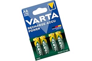 AG VARTA Batteries Rechargeables Varta HR6 Lot de 4 Piles Rechargeables AA 2600 mAh