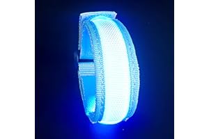 COLEXY LED Braccialetto Ricaricabile con 3 modalità di Illuminazione, Bracciale LED di Ricarica USB, LED Bracciale LED Bande Catarifrangenti per Running Ciclismo Correre Bici Corsa Notturna