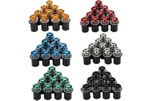 N/A GENERIC 10pcs Windshield Bolts Windscreen Screws M5 For YAMAHA/HONDA/KAWASAKI/SUZUKI Universal Motorcycle Pare-brise Wind Deflector Fastener 5mm (Gold)