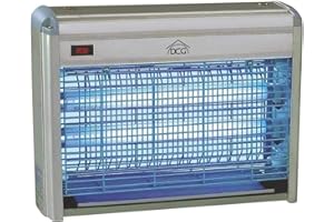 DCG Eltronic ZA2010 WeGeek Mosquitera 20W-ZA2010. 2 Tubos Fluorescentes, botón ON/Off, Alta tensión, Rejilla metálica de protección y Bandeja para Insectos. Dimensiones: 39,5 x 11,5 x 30,0 cm, Gris