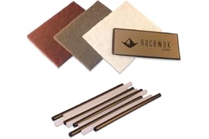 RaceWax Ski P-tex Base Repair Kit: 10 ptex, Metal Scraper, 3 3M Buffing Pads