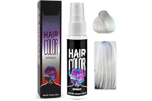 EONFAVE Haarspray Farbe, Temporäre Haarfarbe Blau, Farbiges Hair Dye, Liquid Blue Hair Color S-pray Abwaschbar und Sicher, Schnelle Haarfärbung, Haar Colorationen für Halloween, Karneval, Cosplay (Weiß, 30ML)