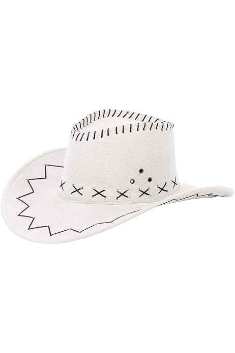 Cappello Western Feltro Cappello Da Cowboy In Feltro Chinlon - Stile Western Con Fascia Borchiata, Taglia Unica Cappello Texano Uomo