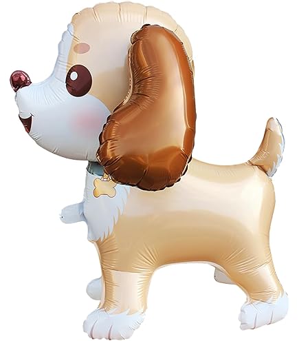 6 stuks hondenfolieballonnen dieren, dierenballonnen, verjaardagsdecoratie, kinderverjaardagsfeestdecoratie, hondenthemafeestdecoratie
