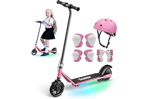 iScooter Kids Electric Scooter, Electric Scooter for Children 6-12, 9/15KM Max Range, 16KM/H Top Speed, Dual Braking Modes, 70KG Max Load, Gift for Boys Girls