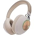 ZEBRONICS Duke Wireless Bluetooth Over Ear Headphone with Upto 60h Backup, Dual Pairing, Gaming Mode, Environmental Noise Cancellation (ENC), LED Lights, Deep Bass, Voice Assistant Support (Beige)