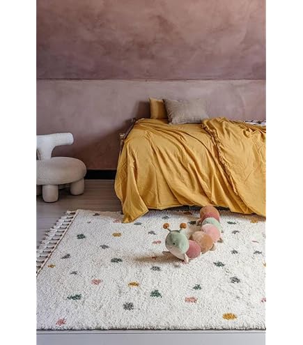 Tappeto Morbido Per Cameretta Bambini 'Confetti' - ∅ 100 Cm, Peluche Alto, Sicuro E Divertente - Foto 3