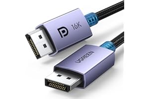 UGREEN Kabel DisplayPort 2.1 Certyfikat VESA, kabel DP 2.0 Kabel DP do DP obsługuje 16K przy 30 Hz, 8 K przy 60 Hz, 4K przy 240 Hz 80 Gb/s Kabel HDR, HDCP, DisplayPort 2.1 (2M)