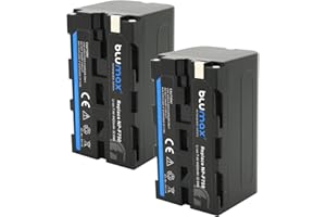 2X Blumax Akku kompatibel mit Sony NP-F750 / NP-F550 / NP-F970 / NP-F960 / NP-F570 | 4400mAh - (Blackmagic NP-F570) - auch für Diverse Blitzgeräte Videoleuchten Fieldmonitore