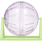 Living World Hamster Exercise Ball With Stand - 6.6 Inch Clear Plastic Safety Ball