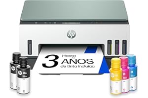 HP Smart Tank 7007, Impresora multifunción de inyección de Tinta A4 a Color, Wi-Fi, impresión a Doble Cara automática, escáner y Copia, hasta 3 años de Tinta incluida