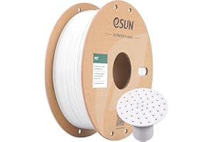 eSUN PET Filament 1.75mm, Filamento PET de Alta Dureza, Carrete de 1KG (2.2 LBS) Filamento para Impresión 3D para Impresoras 3D,Blanco