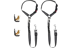 YZZAOO Cintura di Sicurezza per Cani per Auto, 2 Pezzi Cintura Sicurezza Cani Auto, Nylon Elasticità Cintura per Cani Auto Regolabile per Tutte le Razze di Cani e Tipi di Auto