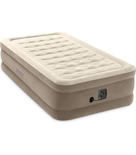 Intex Materasso Gonfiabile Twin Prestige Mid-Rise - Comodissimo Letto Portatile Con Pompa USB - Foto 7